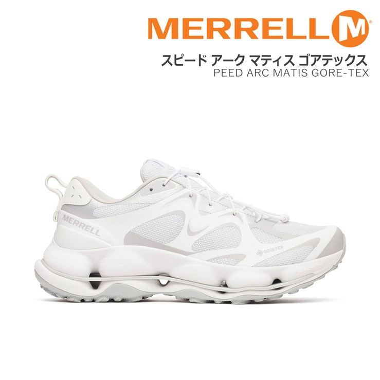 メレル す早さ 円弧 マティス ゴアテックスMERRELL SPEED ARC MATIS GORE-TEX M038255 WHITE 白いこと完膚なきまで雨合羽 山歩き ウォーキングシューズ コンフォートシューズ アウトドア 撥水 Vibram ヴィムラムソール 山 お祭り