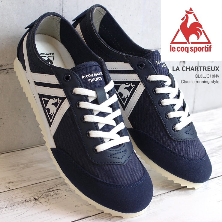 楽天市場 ルコック スニーカーle Coq Sportif ルコックスポルティフ La シャルトリュー ネイビーla Chartreux Ql3ljc18nvレディース スニーカー フットパークヌシセ