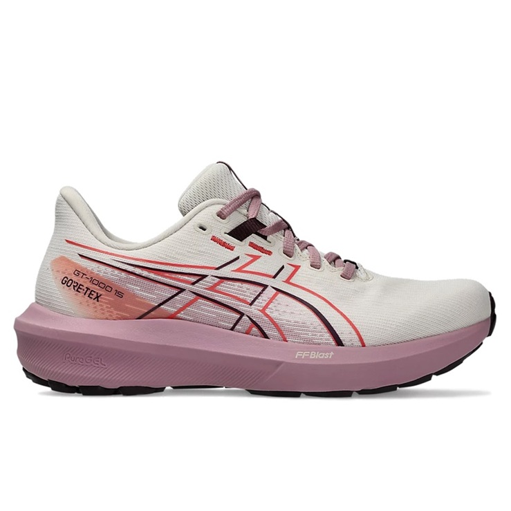 アシックス 防水 ランニングシューズレディースasics GT-1000 15 GTX 1012B996-700 Rose Dust/Taro Purpleウォーキング ジョギング 運動靴 ジム フィットネ ランニング ゴアテックス GORE-TEX｜フットパークヌシセ