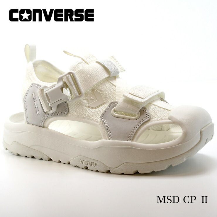 コンバース MSD CP II 34201772 白いことCONVERSE CAMPING SUPPLY 難民キャンプ 川遊び 水遊び アクアシューズ お水シューズ アウトドア スニーカーシェブロン＆はやりっ児 CHEVRON\u0026STAR サンダル 水陸両用 靴 コンバース
