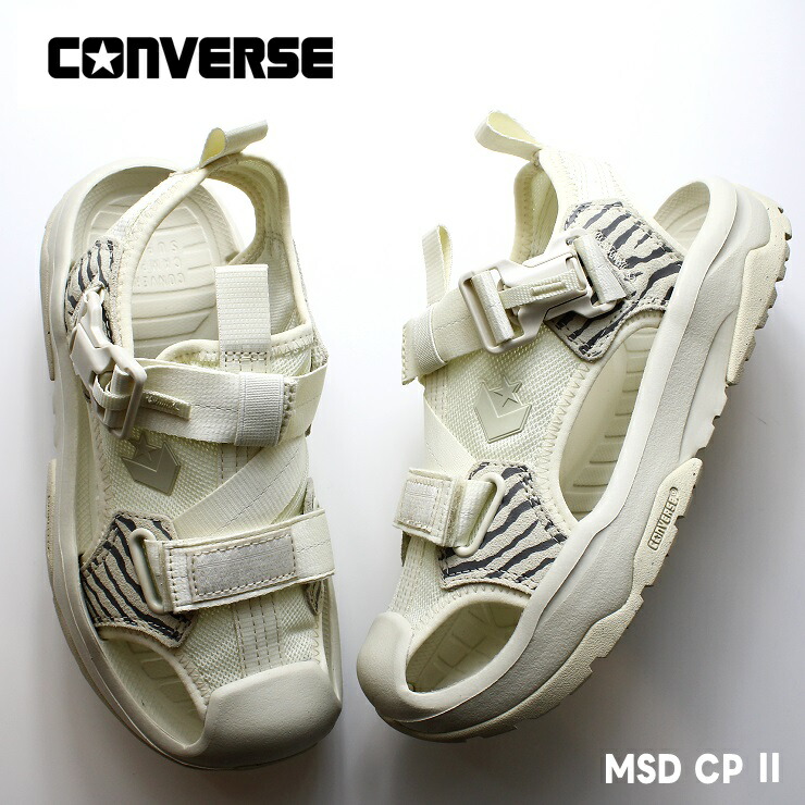 コンバース MSD CP II 34201841 白いこと/ゼブラCONVERSE CAMPING SUPPLY 難民キャンプ 川遊び 水遊び アクアシューズ お水シューズ アウトドア スニーカーシェブロン＆はやりっ児 CHEVRON\u0026STAR スニーカー レディース サンダル