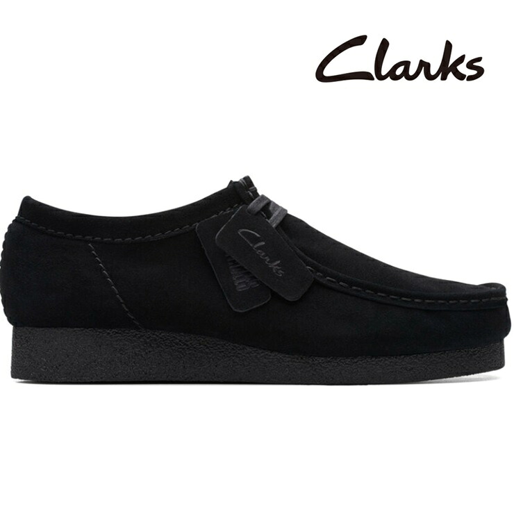 クラークス ワラビーエヴォウォータープルーフ 黒いことスエードクロスClarks WallabeeEVO WP 26177833 Black Sdeワラビー 乾荒原ブーツ モカシン 雨合羽