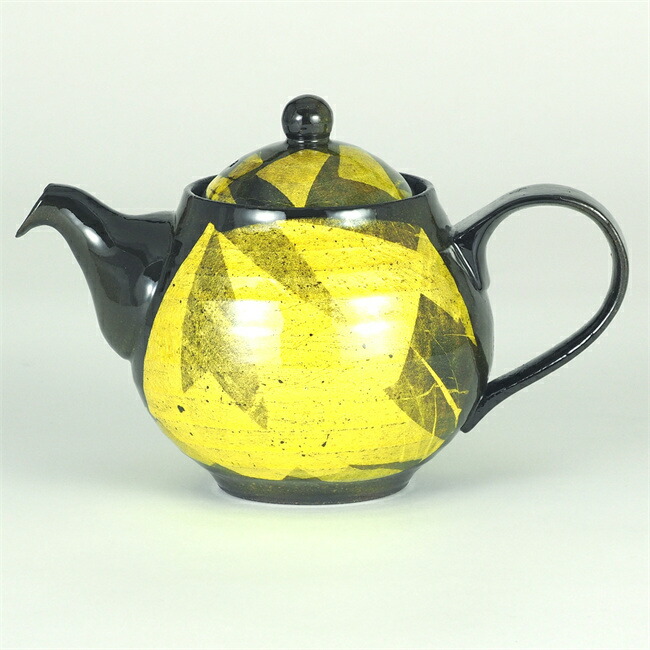 九谷焼 うまちゃ黒hbポット 銀彩 黄 ティーポット 急須 きゅうす お茶 和食器 おしゃれ かわいい 可愛い 来客用 卒寿 祝い 記念日の記念品 上場記念 御見舞 古稀 古希の御祝 昇進祝い 銀婚式 お正月 海外のご友人への日本のお土産 食器 金婚式 おすすめ 栄転祝い 就任