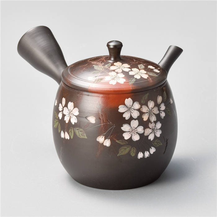 お気に入り 職人の 技 が光る急須です常滑焼急須 名工作品 茜絞り セラメッシュ網 玉光茜絞りインロー桜急須 Tokoname Teapot M21 Gomelavto By