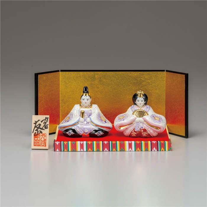 でおすすめアイテム おしゃれ コンパクト おひなさま かわいい おしゃれ ひな人形 雛人形 おひなさま お雛様 花むらさき 3号雛人形 九谷焼 インテリア 初節句 雛飾り 人気 飾り ひな祭り 雛 日本製 陶器 Kutani Ningyo K6 1586 Mappikab Go Id