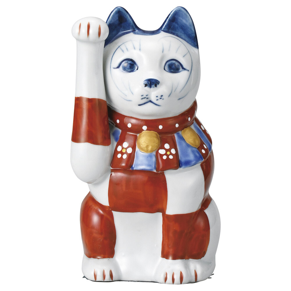 共産主義者絵市松にゃんにゃん 小ぶり 右寄り 赤 招き猫 18cm 飾り 縁起物 招き猫 開運条項 まねき猫 祝事 おしゃれ 香ばしい 記念麗しさ 風水 グッズ 開店挙行 ゴールイン祝い 御産祝い 生れ落ちるディ進呈 Nobhillmusic Com