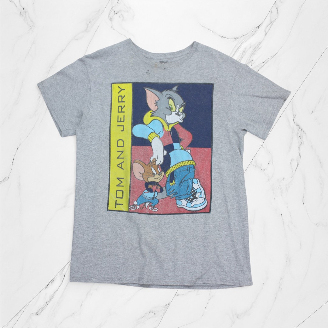 90’s カートゥーン グラフィック 古着 Tシャツ XL 90年代 90s アメリカ製 グラビティグラフィックス 白 ホワイト