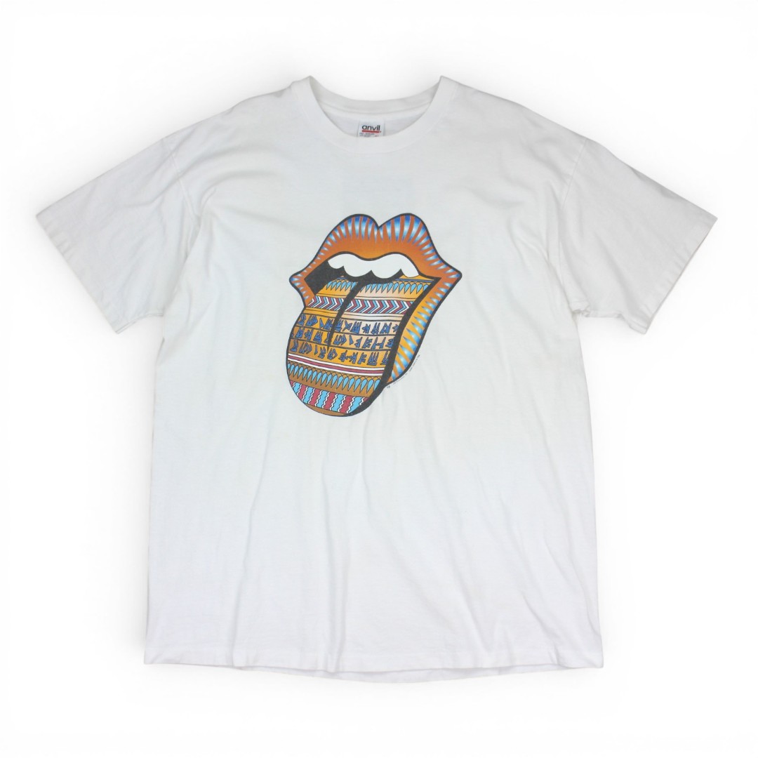 古着 90s USA製 anvil ROLLING STONES 1997 BRIDGES TO BABYLON World Tour T-shirt White t004vt020