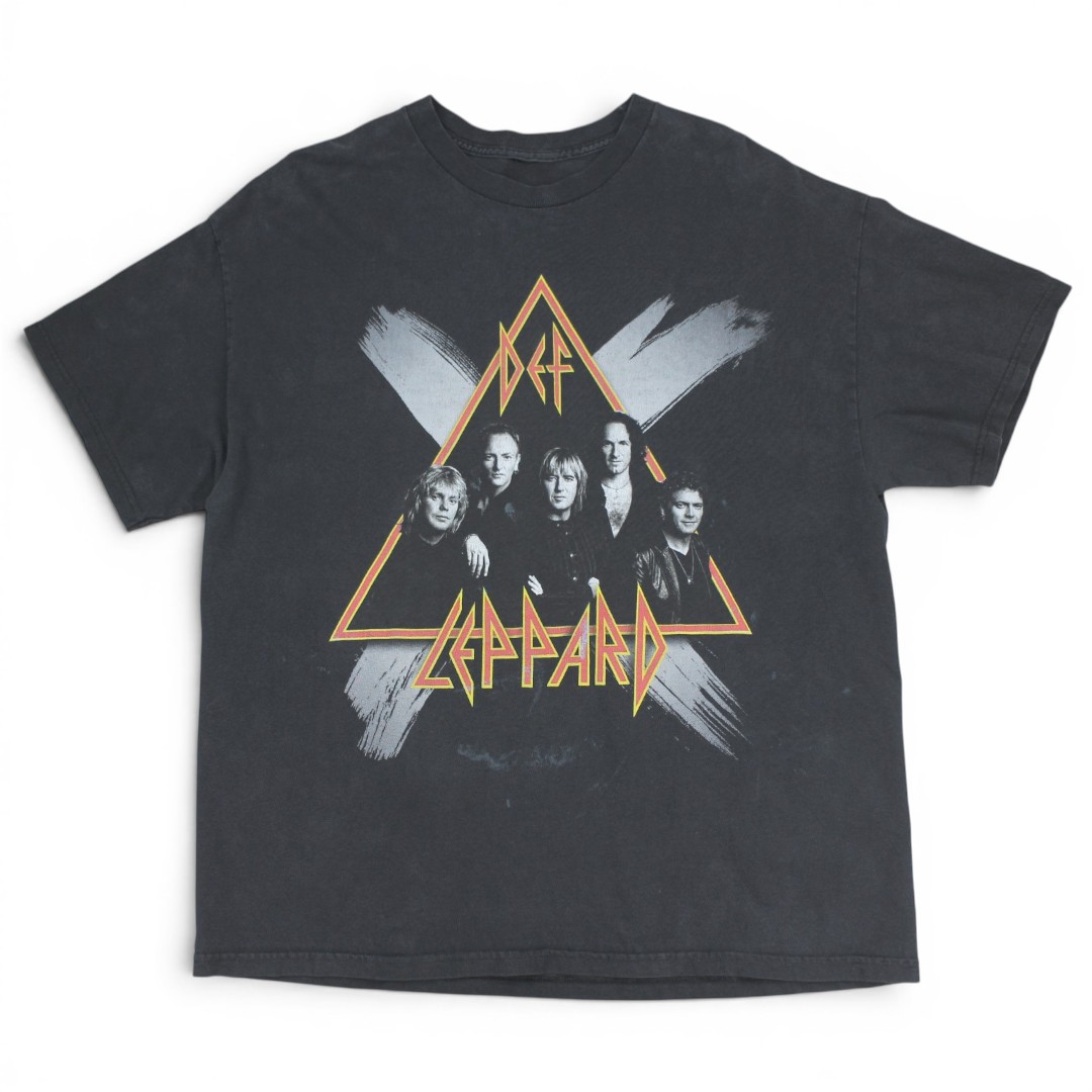 古着 00s DEF LEPPARD T-shirt Black デフ・レパード ダンス楽隊ティーシャツ t004vt086