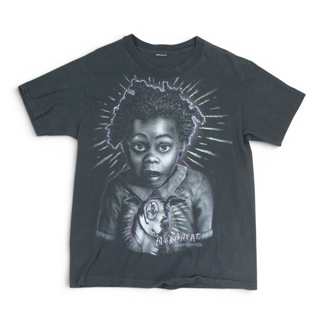 古着 90s Marlin Tease Buckwheat Little Rascals T-shirt Black t004vt109｜MYGSTORE