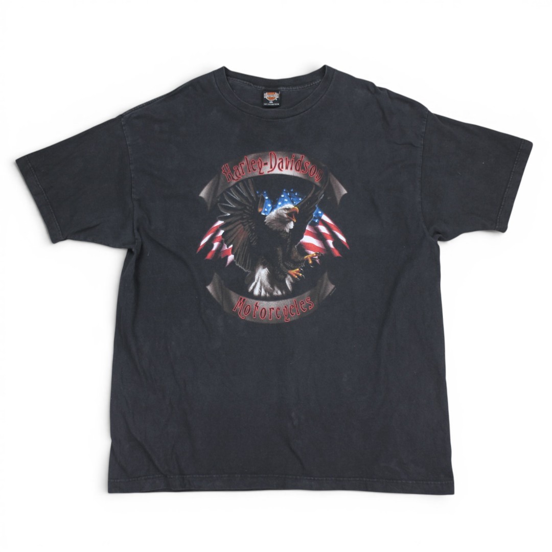 古着 00s USA製 Harley Davidson T-shirt Black ハーレーダビッドソン 半袖 ティーシャツ t005hd012