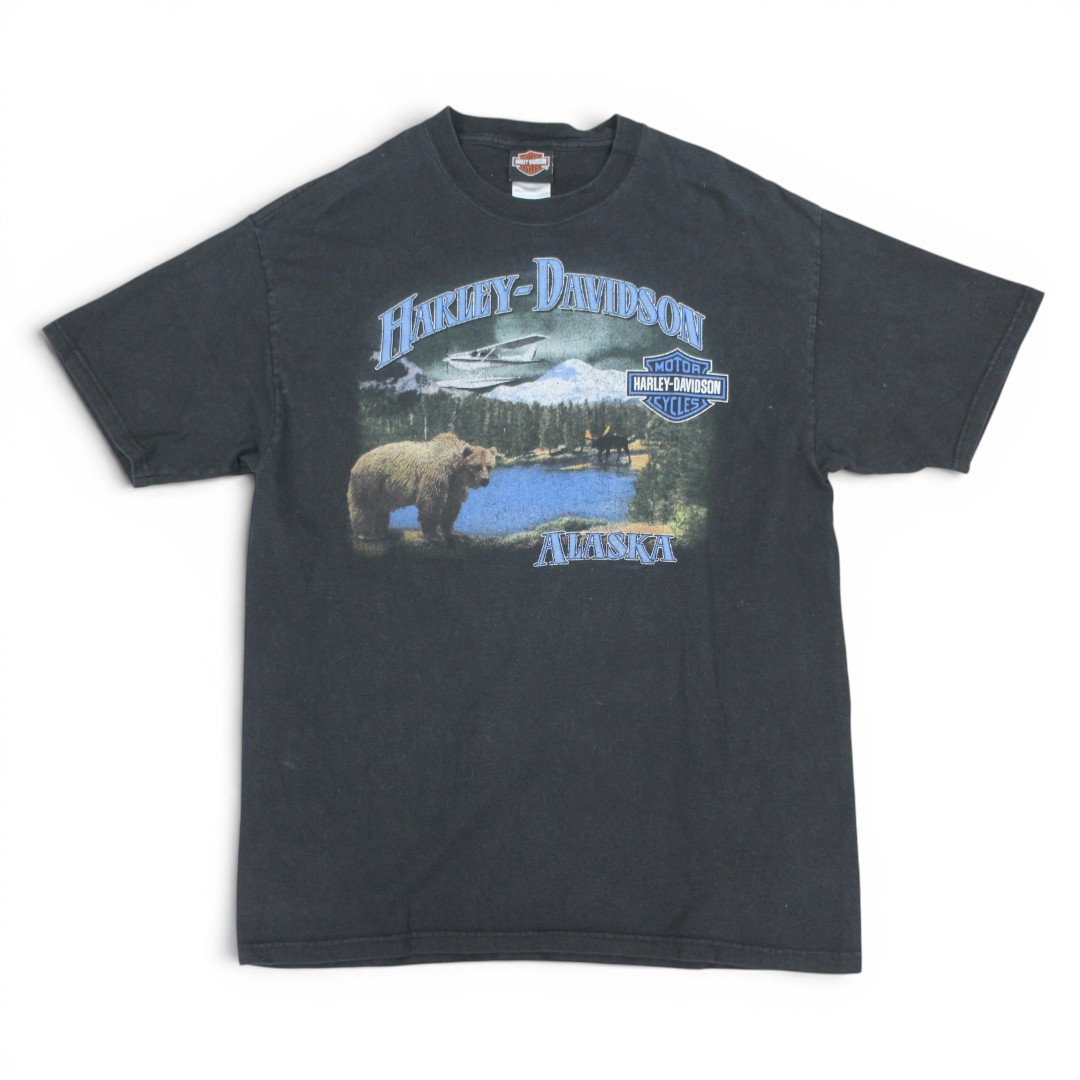 古着 00s Harley Davidson T-shirt Black ハーレーダビッドソン 半袖 プルオーバー t005hd029