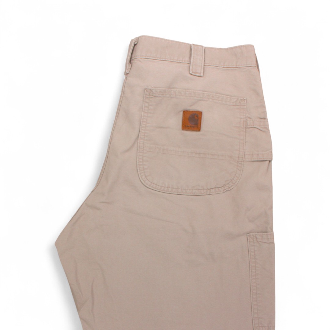 古着 カーハート Carhartt W35×L30 B151 Work Pants TAN ダックワークパンツ 【Vintage】