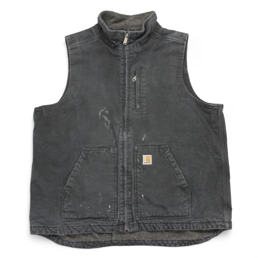 カーハート　ボアベスト　ダック生地　オールブラック　V26 BLK carhartt カーハート | 裏ボア ダック ベスト - 札幌 ビンテージ 古着