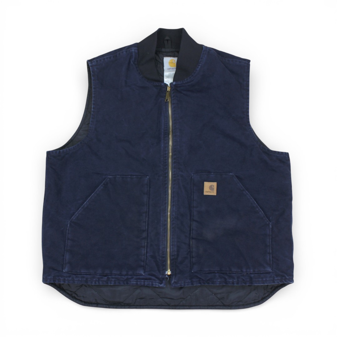 カーハート　ボアベスト　ダック生地　オールブラック　V26 BLK カーハート V26 裏ボアベスト | ワークウェア おしゃれ - 札幌