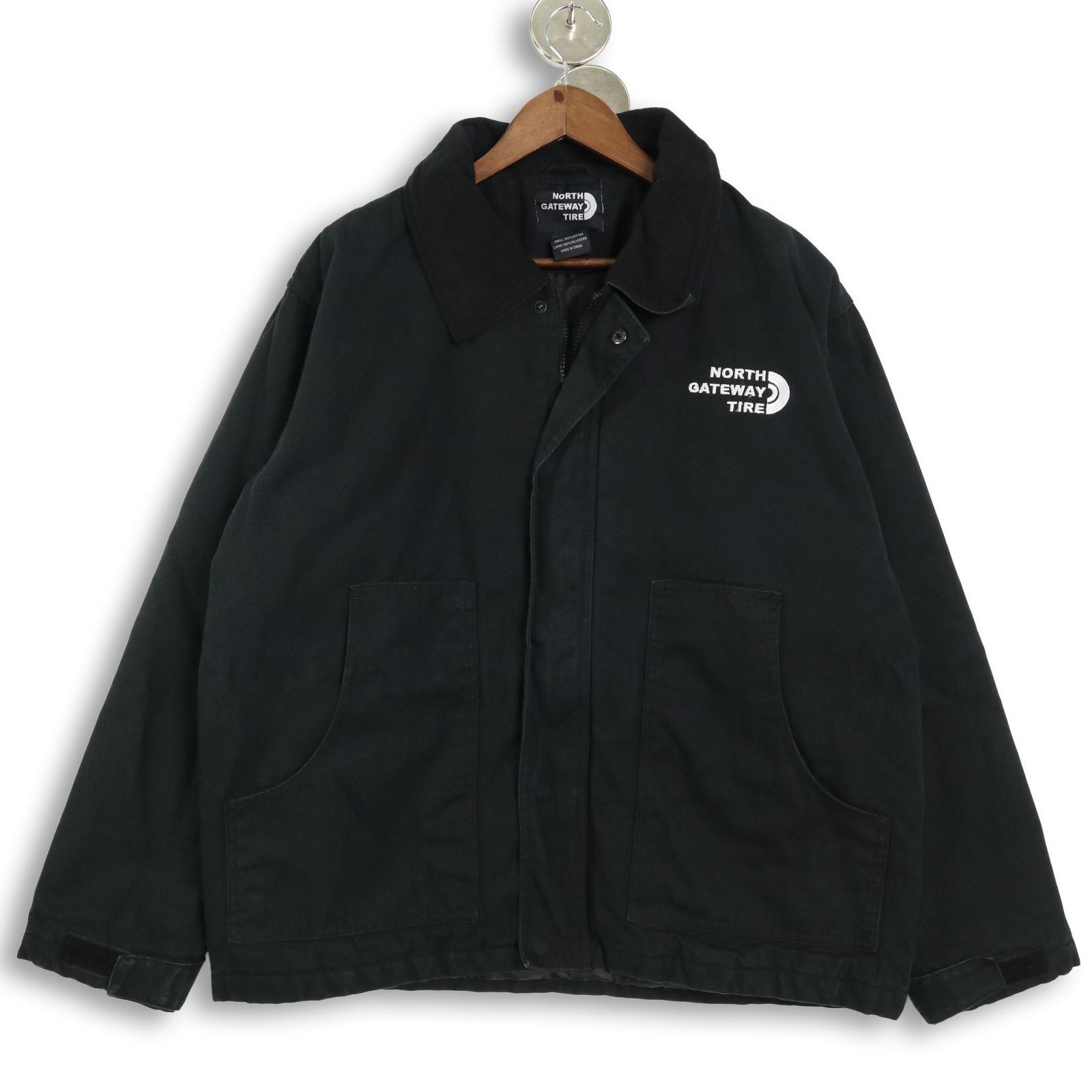 古着 NORTH GATEWAY TIRE Duck Jacket Black ダック ジャケット 裏地ナイロン twj049