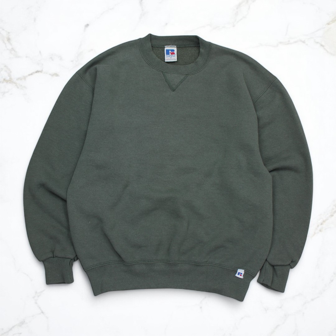 USA製　90's ラッセルアスレチック crew sweat 90s USA製ラッセルアスレチッククルーネックスウェット オレンジXL