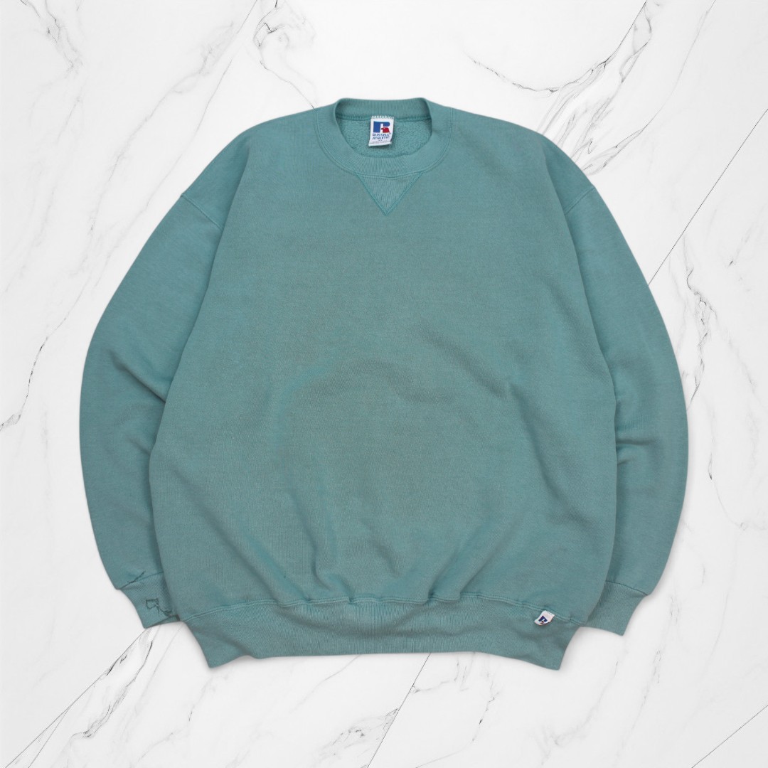 90s ラッセルアスレチック　チャコールグレー　無地ブランクスウェットusa製 USA製 90s RUSSELL ATHLETIC Plain Sweatshirt 灰 XXL ラッセル