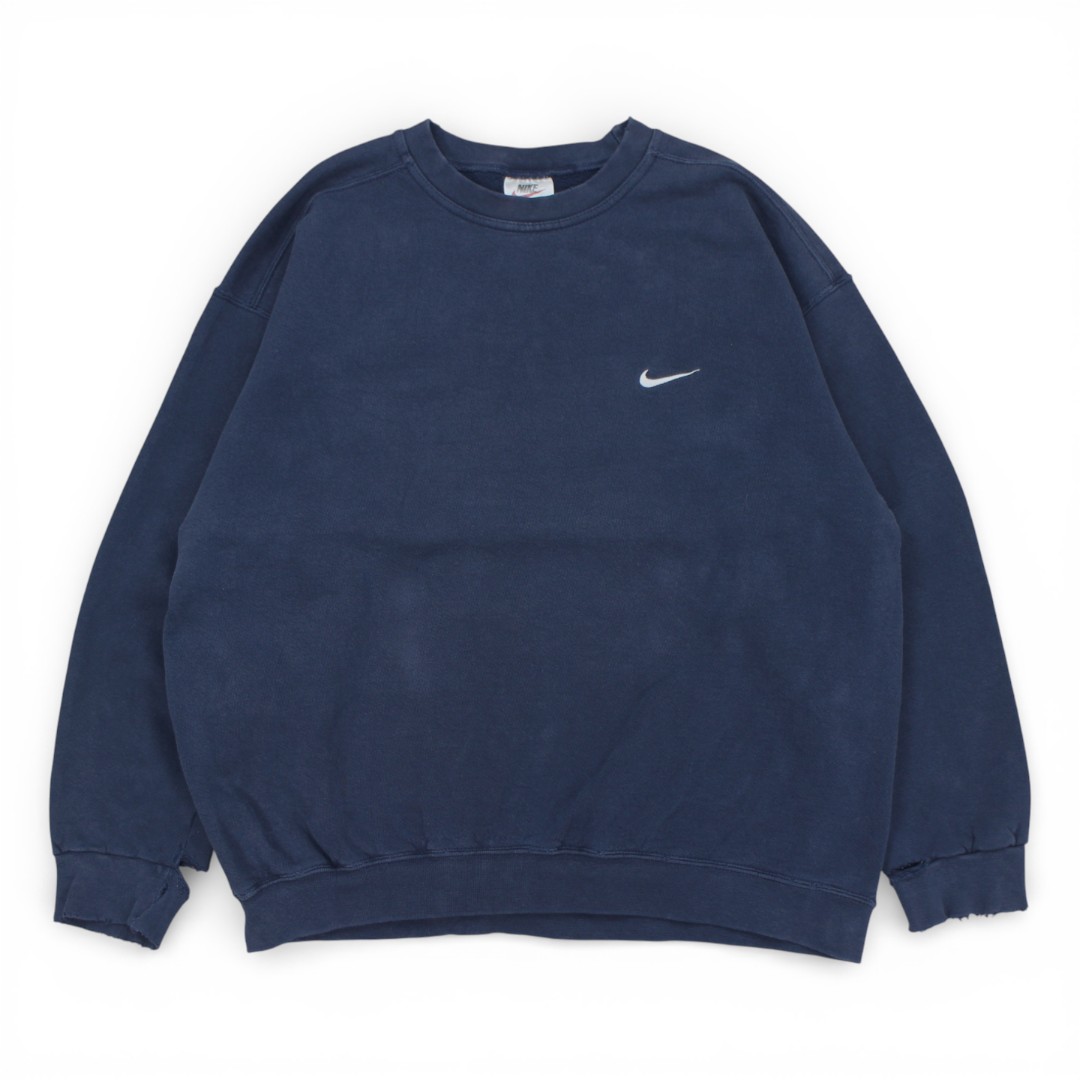 古着 90s USA製 ナイキ NIKE Crew Neck Navy クルーネック スウェット tsw003