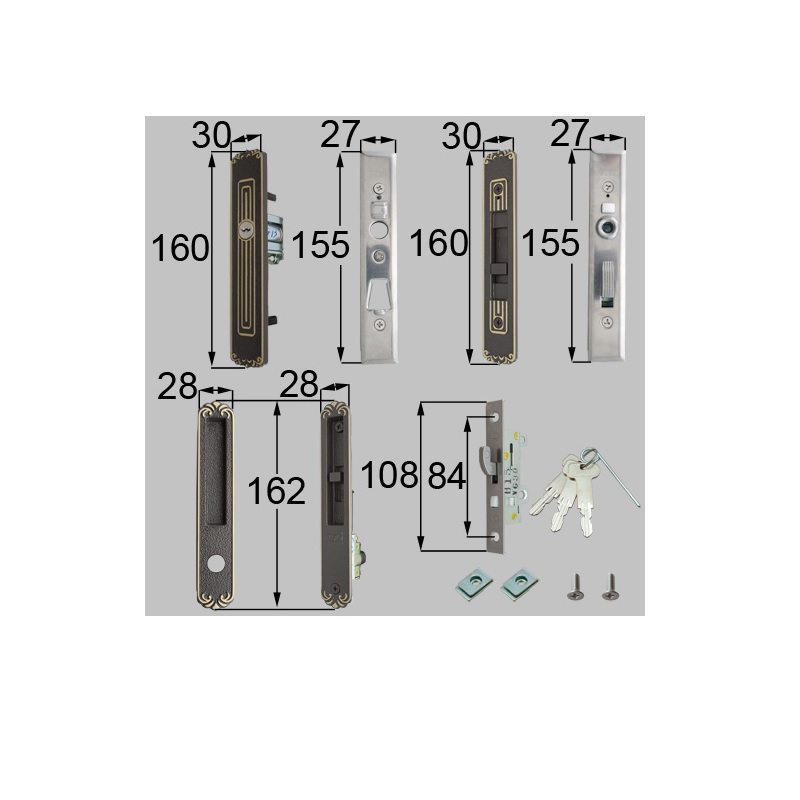 トステム(LIXIL) 引手・召合せ内外錠セット L1Y41|リライフプラザ 店