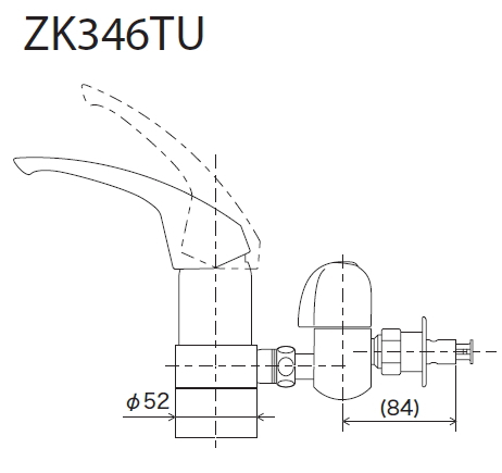 【楽天市場】KVK 流し台用シングルレバー式混合栓用分岐金具 ZK346TU：リライフプラザ 楽天市場店