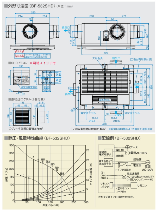 高須産業 浴室換気乾燥暖房機 2室24時間換気 BF-532SHD-