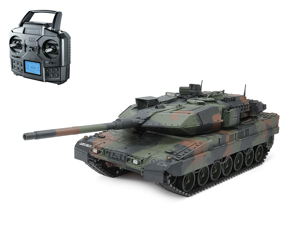 6月発売予定 1/16 RCタンクシリーズ No.46 1/16RC ドイツ連邦軍主力戦車 レオパルト2 A7V フルオペレーションセット (4chプロポ付) 56046