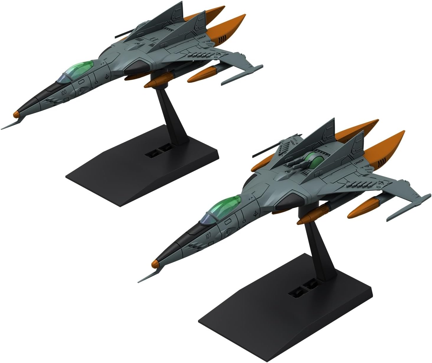 宇宙戦艦ヤマト メカコレクションDX 1式空間戦闘攻撃機 コスモタイガー2(単座型/銃座型) [2機セット] 色分け済みプラモデル