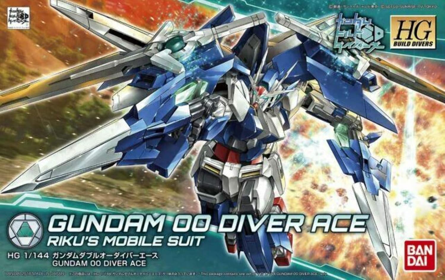 2026年6月再販分 HGBD ガンダムビルドダイバーズ ガンダムダブルオーダイバーエース 1/144スケール 色分け済みプラモデル