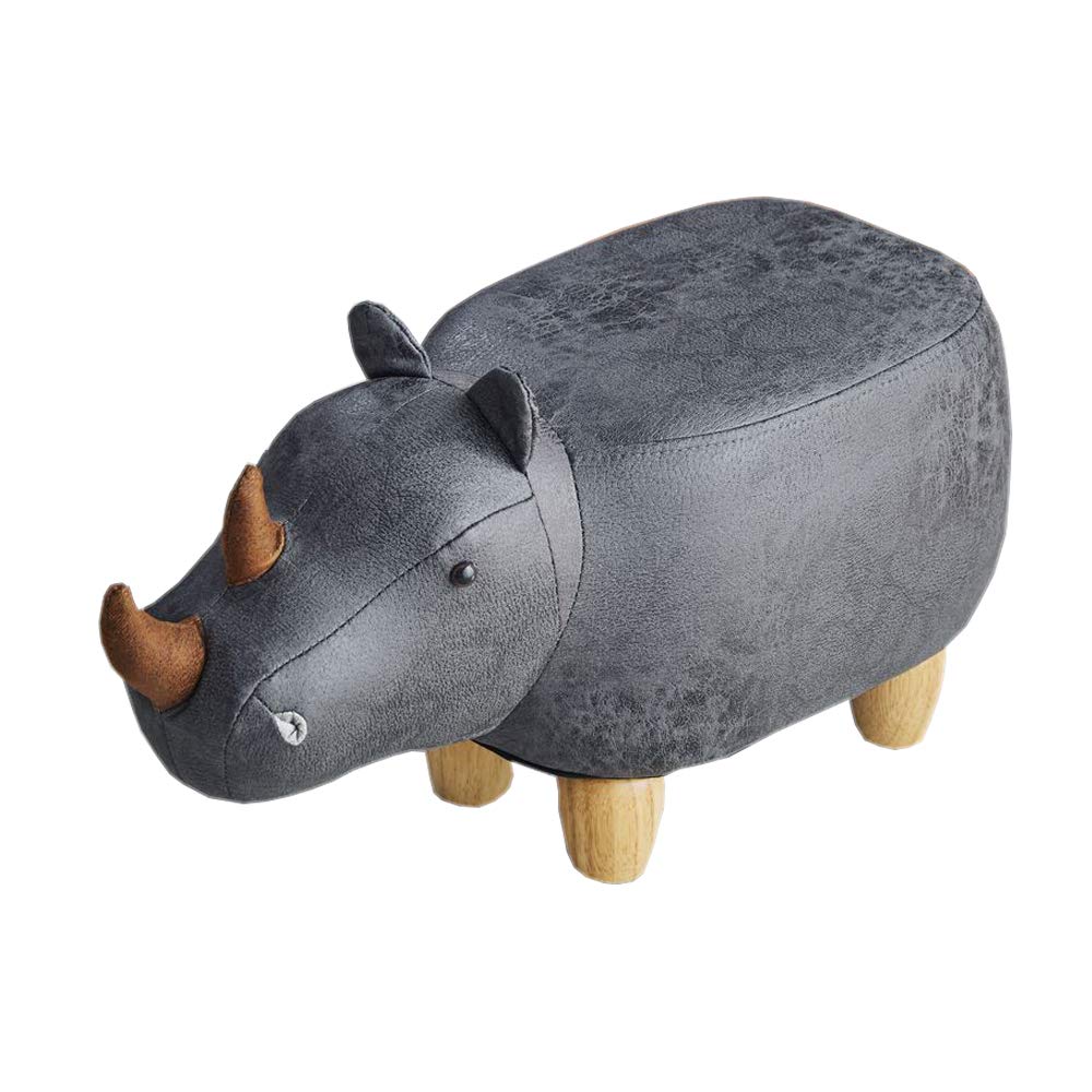 アニマルモチーフのスツール Rhino Jr.（リノジュニア） グレー 灰色 サイ かわいい おしゃれ 椅子｜明金万代