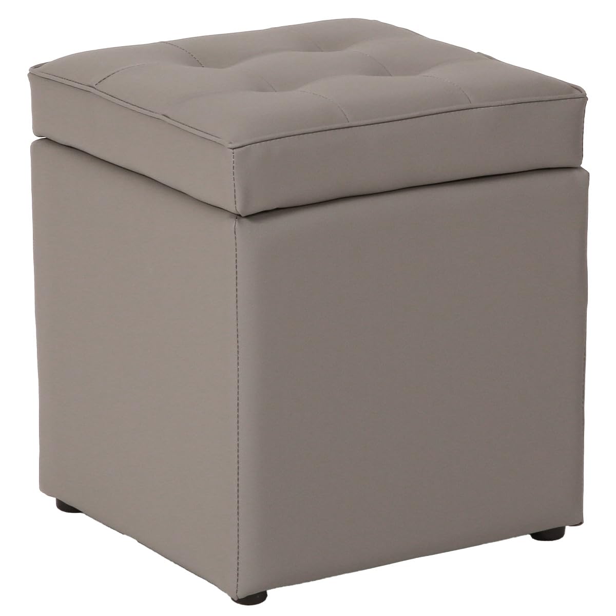 システムK 収納スツールBOX 安心の耐荷重90kg 1人掛け収納ベンチ お尻が痛くなりにくいクッションベンチ 足掛けボックス オットマン バタフライ式片開き蓋 完成品 1人掛け ブラック