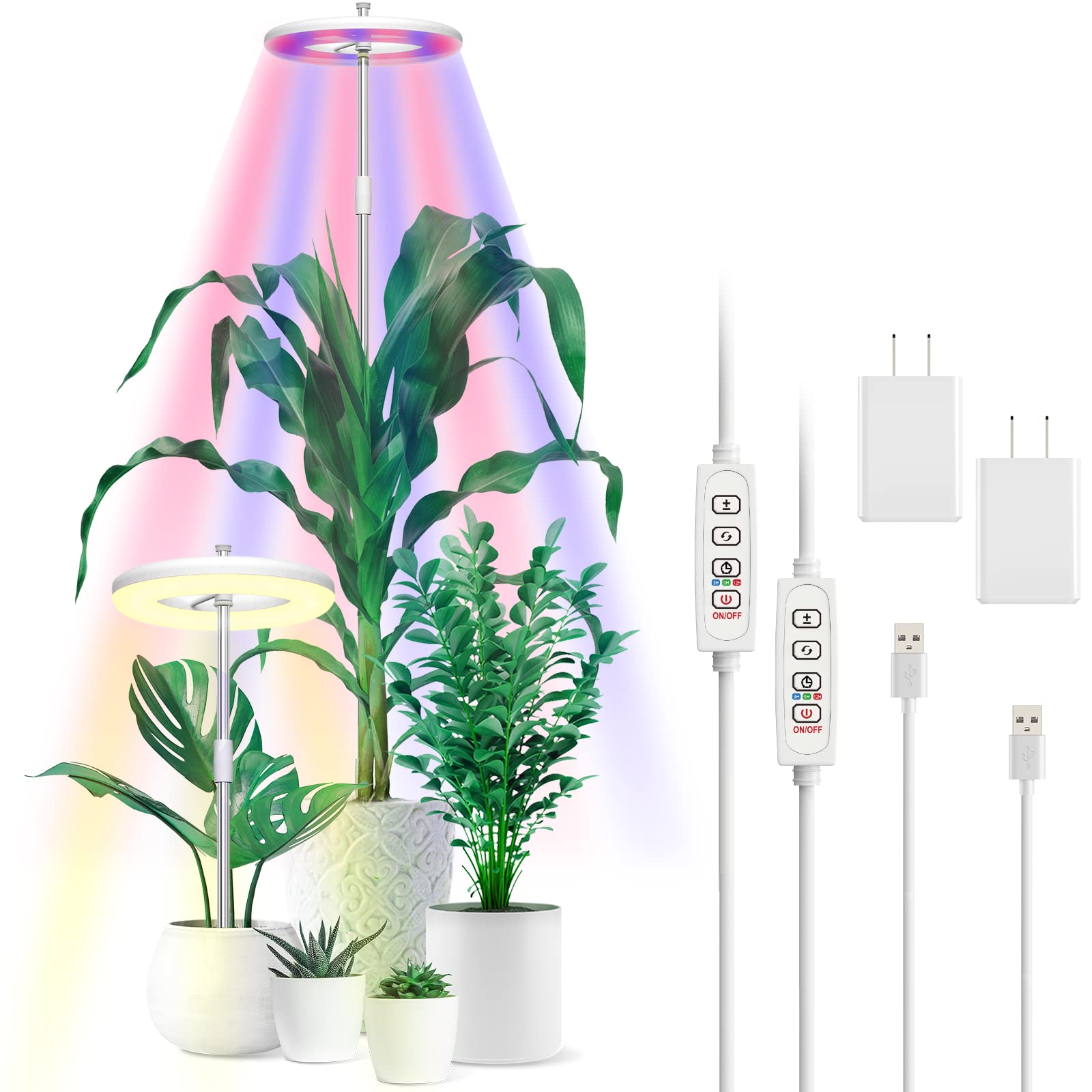 草木育みそだてる点火装置 LED 高さ調節する能力のある 15-162珊 大/小型草木用 草木生いそだつ点火装置 3*10度合い調光調色 72個高特性LED 循環過程タイマー役立つこと（3/9/12第四次元）省エネ 年長命2mのUSB繋ぎ合わせる 観葉草木用点火装置 水耕作りだす 室内草木作りだす一揃いの道具 多肉植物/果物/蔬菜/フラワーズ/