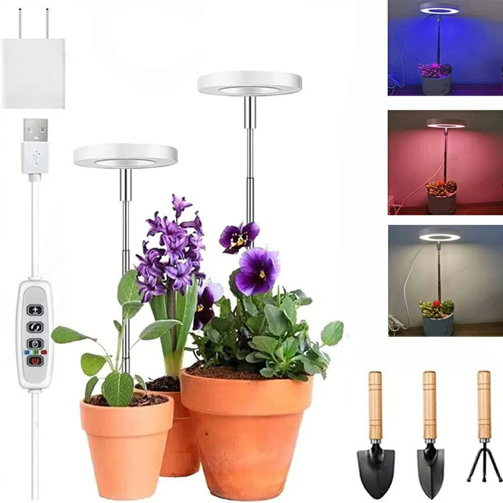 植物育成ライト室内栽培LEDランプ 観葉植物 ライタ 9段階輝度調節 3照明モード アマテラス 植物用ledライト タイミング機能付き(3H/9H/12H) 日照不足解消 省エネ USB給電 室内園芸 家庭菜園 多肉植物 植物成長促進用ランプ
