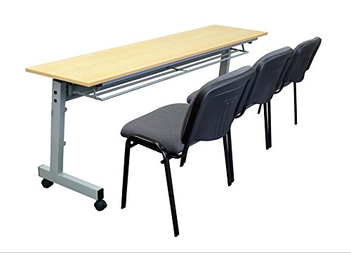 会議テーブルと会議椅子のセット品 タックテーブルとスタックチェアのセット (テーブル白+椅子グレー)