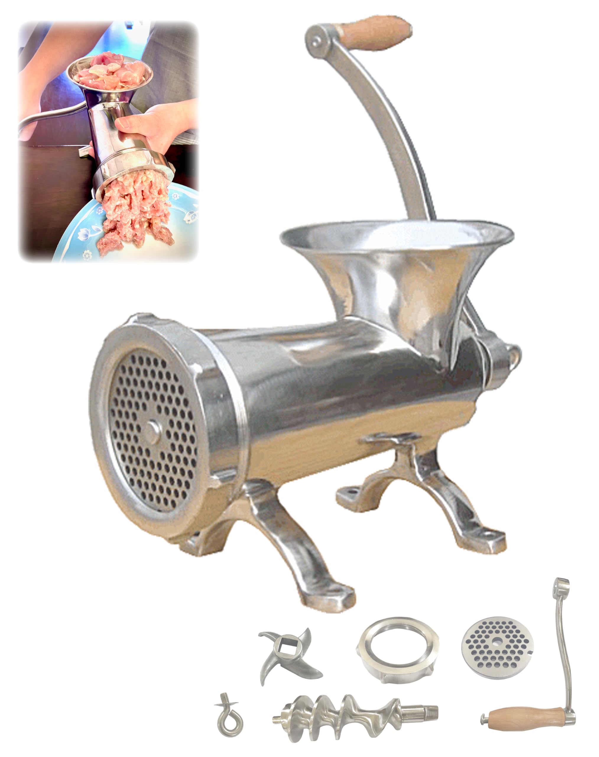 味噌ひき機 ミートチョッパー ミンチ機 肉挽き機 豆挽き器 ミートミンサー 手動式【32型】 29,960円