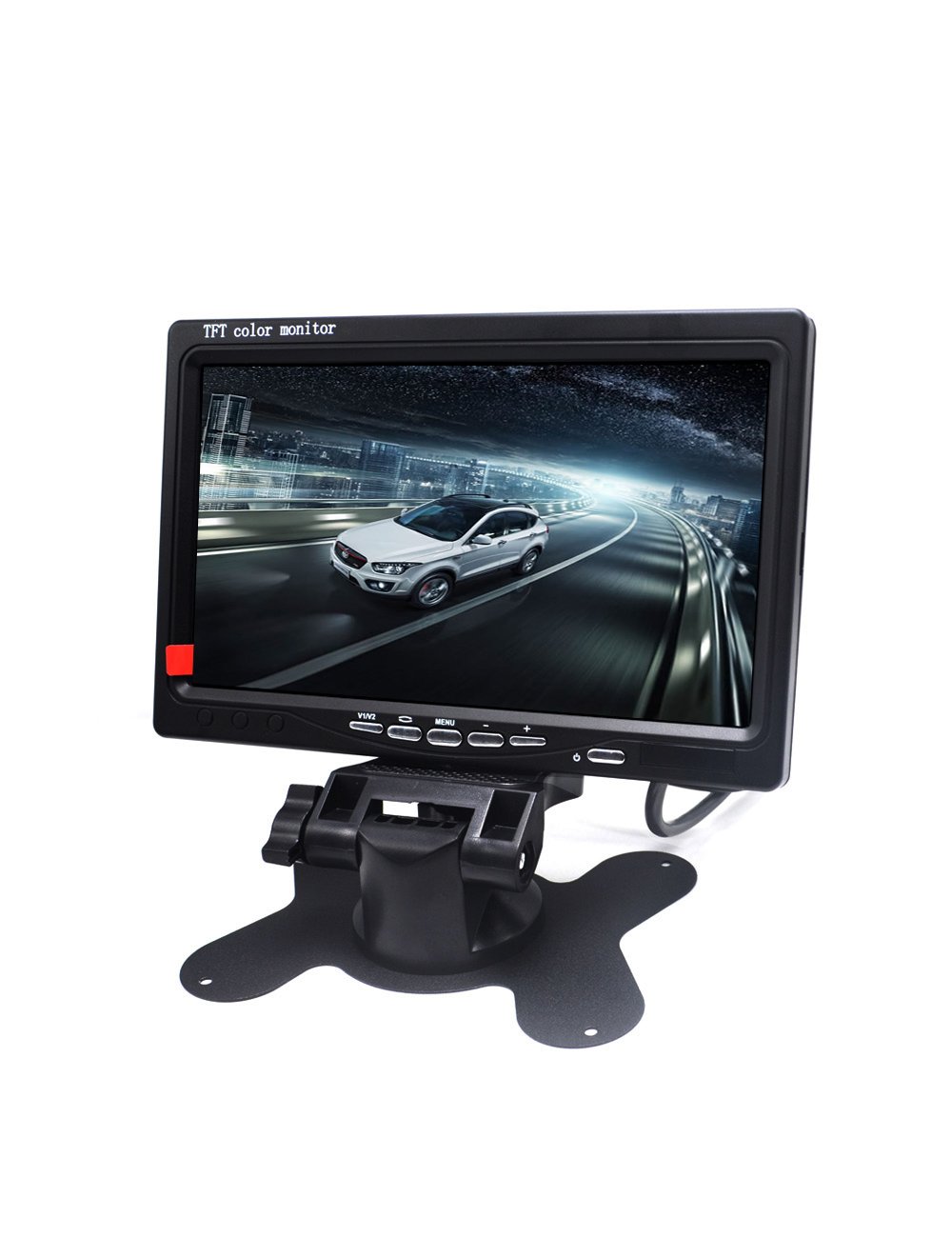7インチモニター 2系統の映像入力 12V-24V車用 ミニオンダッシュ液晶モニター 高画質「800*480」モニター　電源直結 バック切替可能 AV1/AV2入力｜明金万代