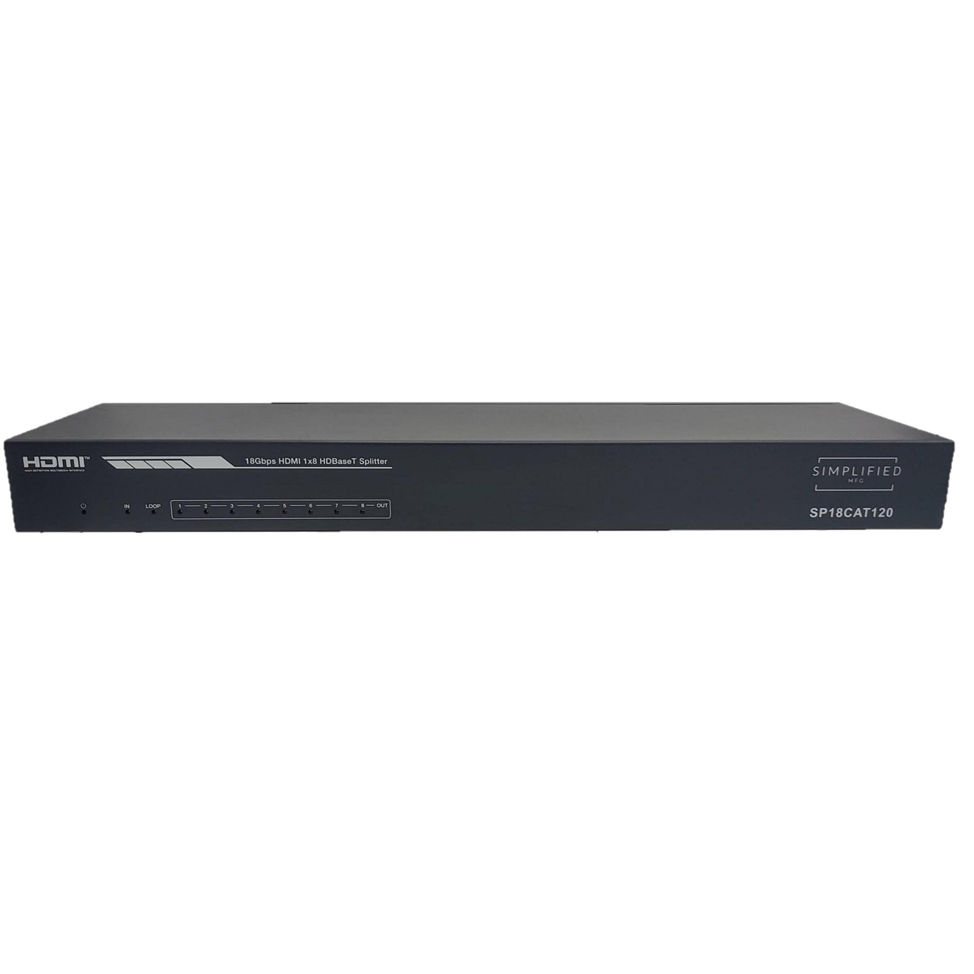 SP18CAT120 120m HDMI 2.0b (18gbps) 1x8 HDMIスプリッター 範疇有線テレビ