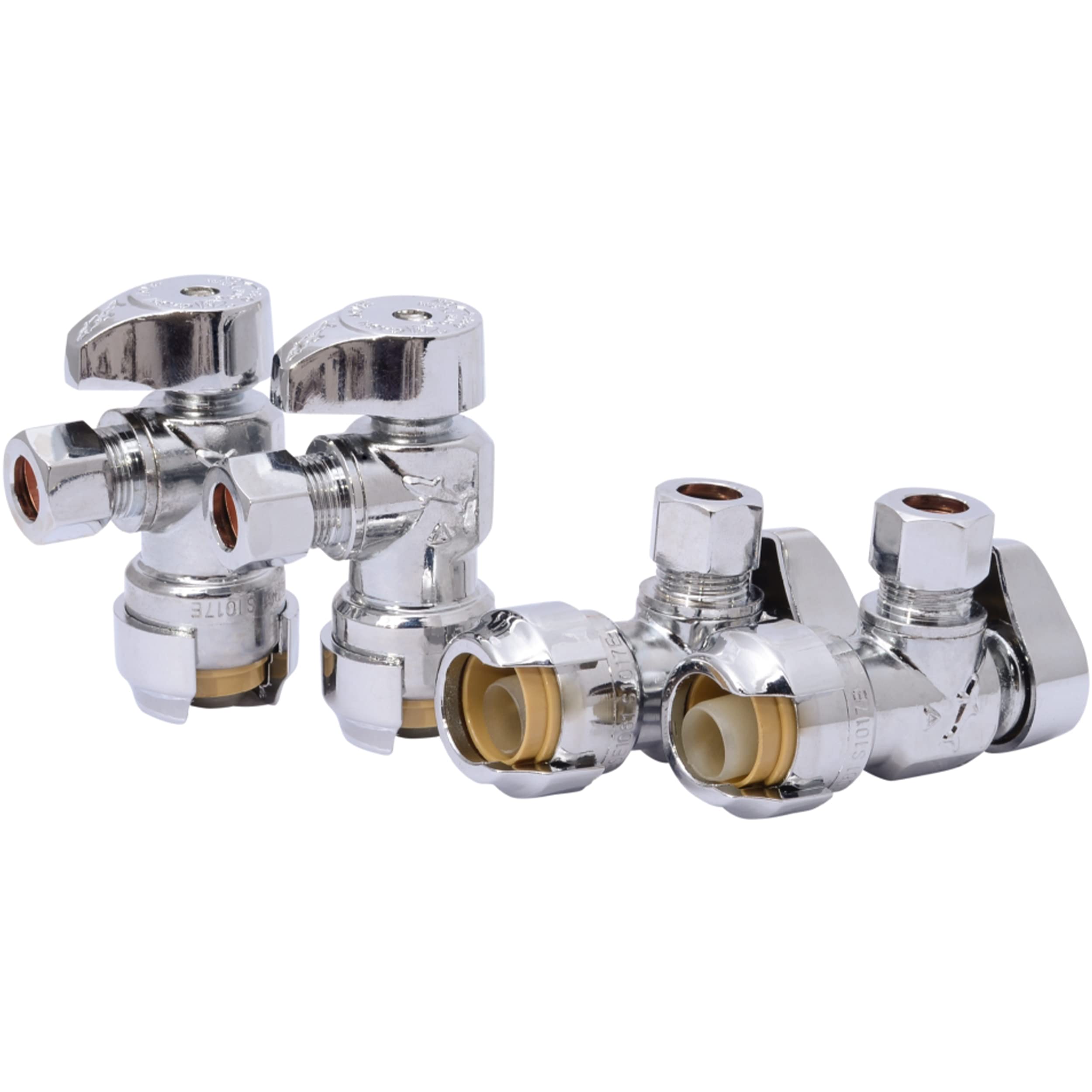 23037lfa4 1 /2インチストレートストップバルブ、push-to-connect (4 -パック) 1 /2 " (4 )|明金万代