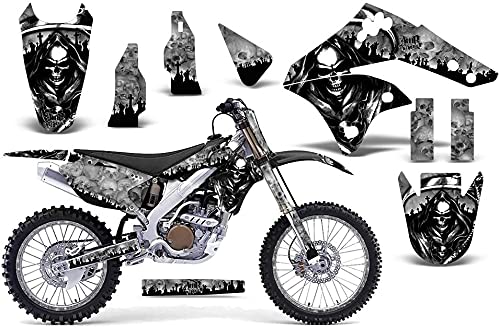 ダート自動自転車 グラフィック一揃いの道具 ステッカー デカール 携帯電話一皿 カワサキ KXF250 2006-2008相応う リーパーシルバー