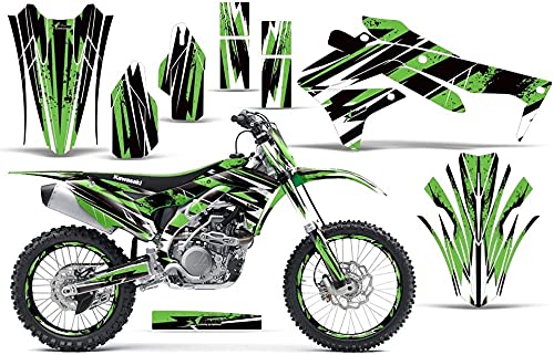 ダート自動二輪車 グラフィック一揃いの道具 ステッカー デカール 携帯電話一皿 カワサキ KXF450 2016-2017相応う 殴り込み緑であること 日用品雑貨・文房具・手芸-その他