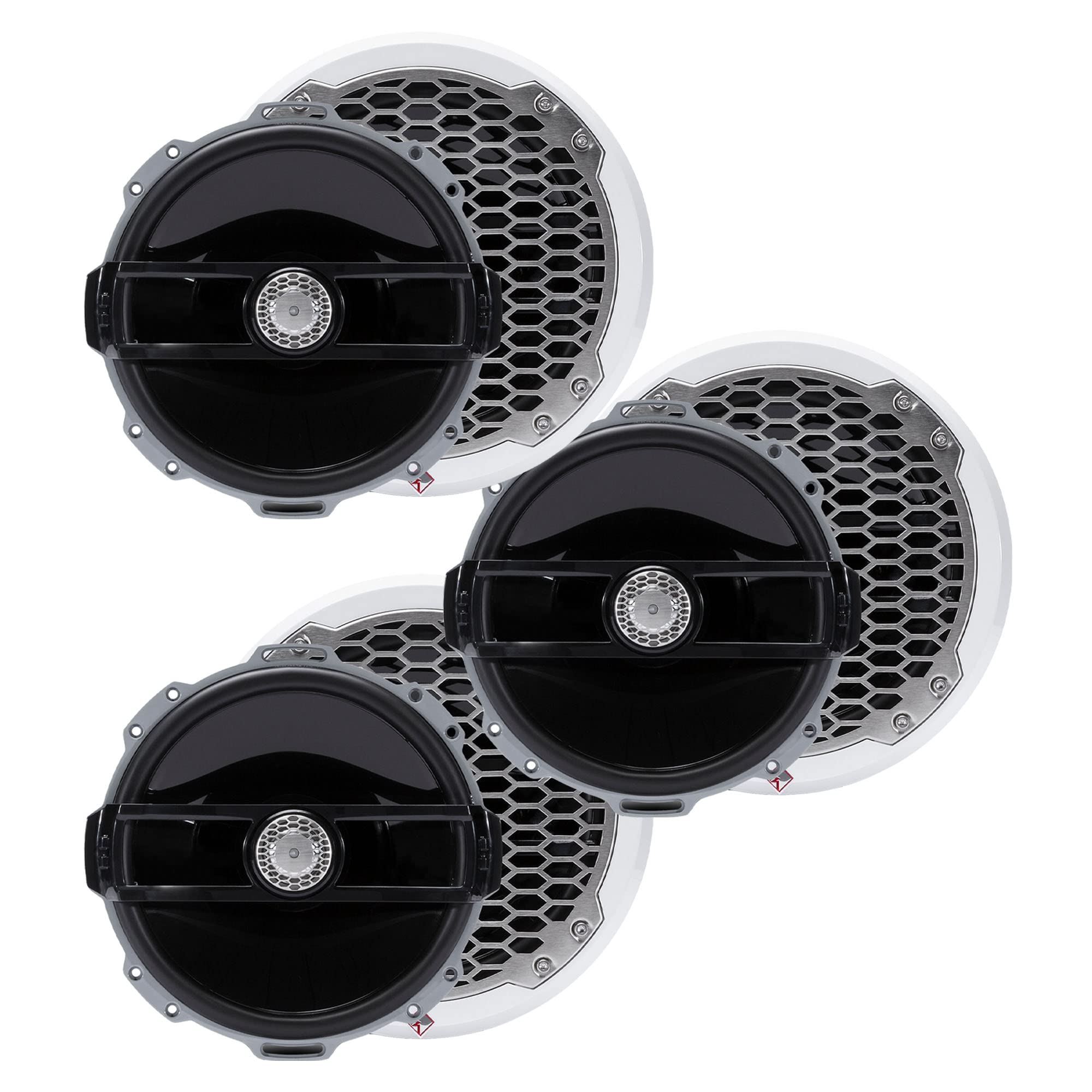 8インチ マリングレード 同軸マウントコンポーネントスピーカー 3組 100ワット RMS/200ワット ピーク ホワイト|明金万代