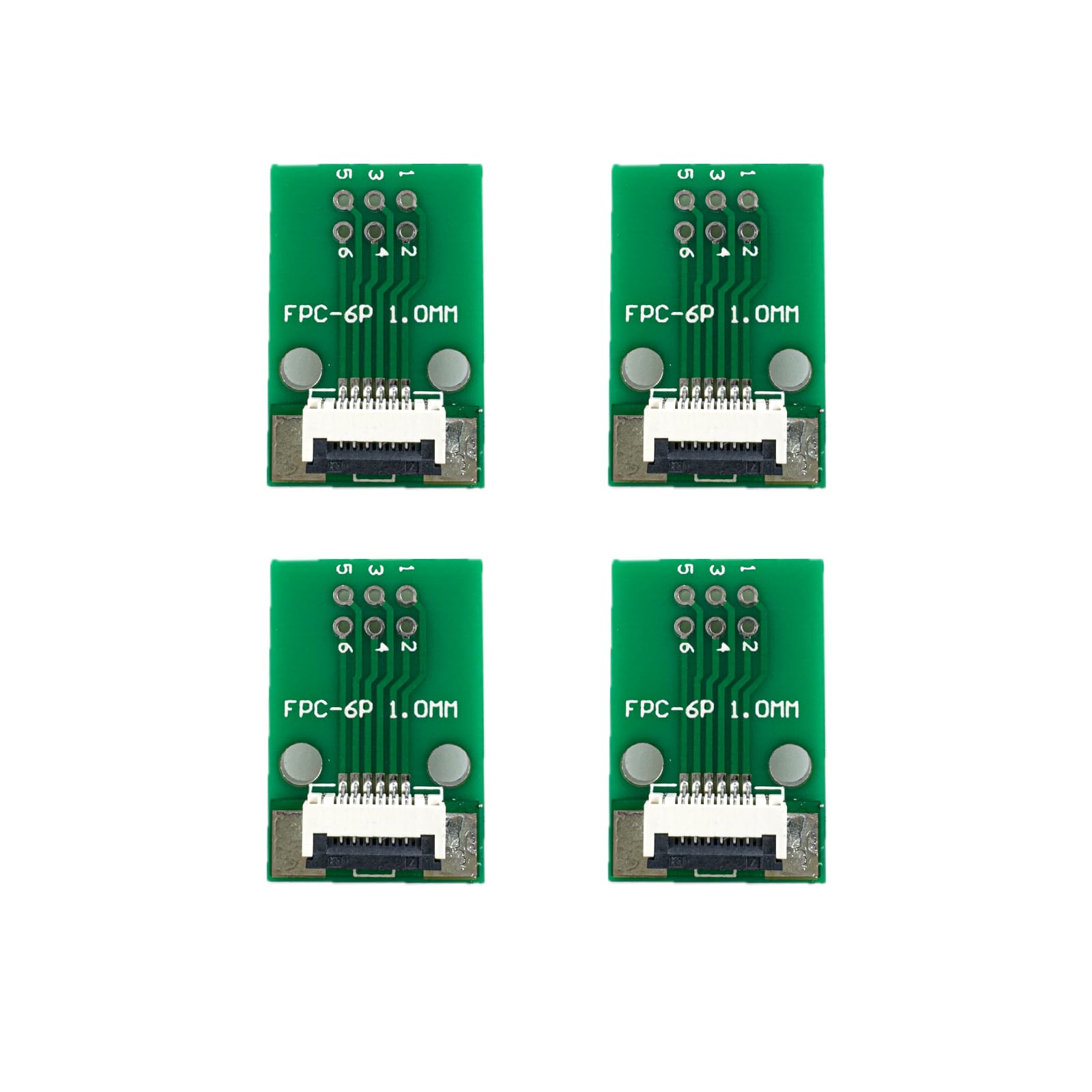 コンバーターボード 4個 6ピン 1mm 0.5mm (両側のコネクタははんだ付け済み) ピッチからディップ 2.54mm FCCケーブルカップル延長アダプター用