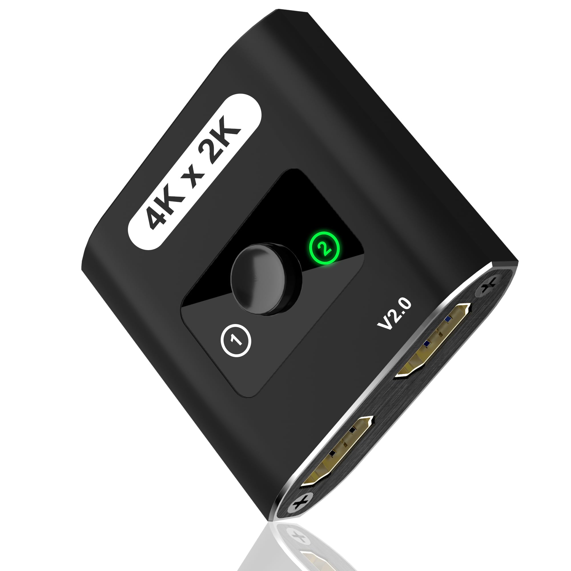 スイッチスプリッター 4K@60サイクル、軽銀双方向HDMI 2.0スイッチャー、HDMIスプリッター 1はたご屋2最終生産物/ 2はたご屋1最終生産物、Xbox、なおなお書き5/4/3、Fire Stick、Roku、高品位テレビ、映写機、電子計算機用の4K 3D HDRを受け支える(黒いこと)