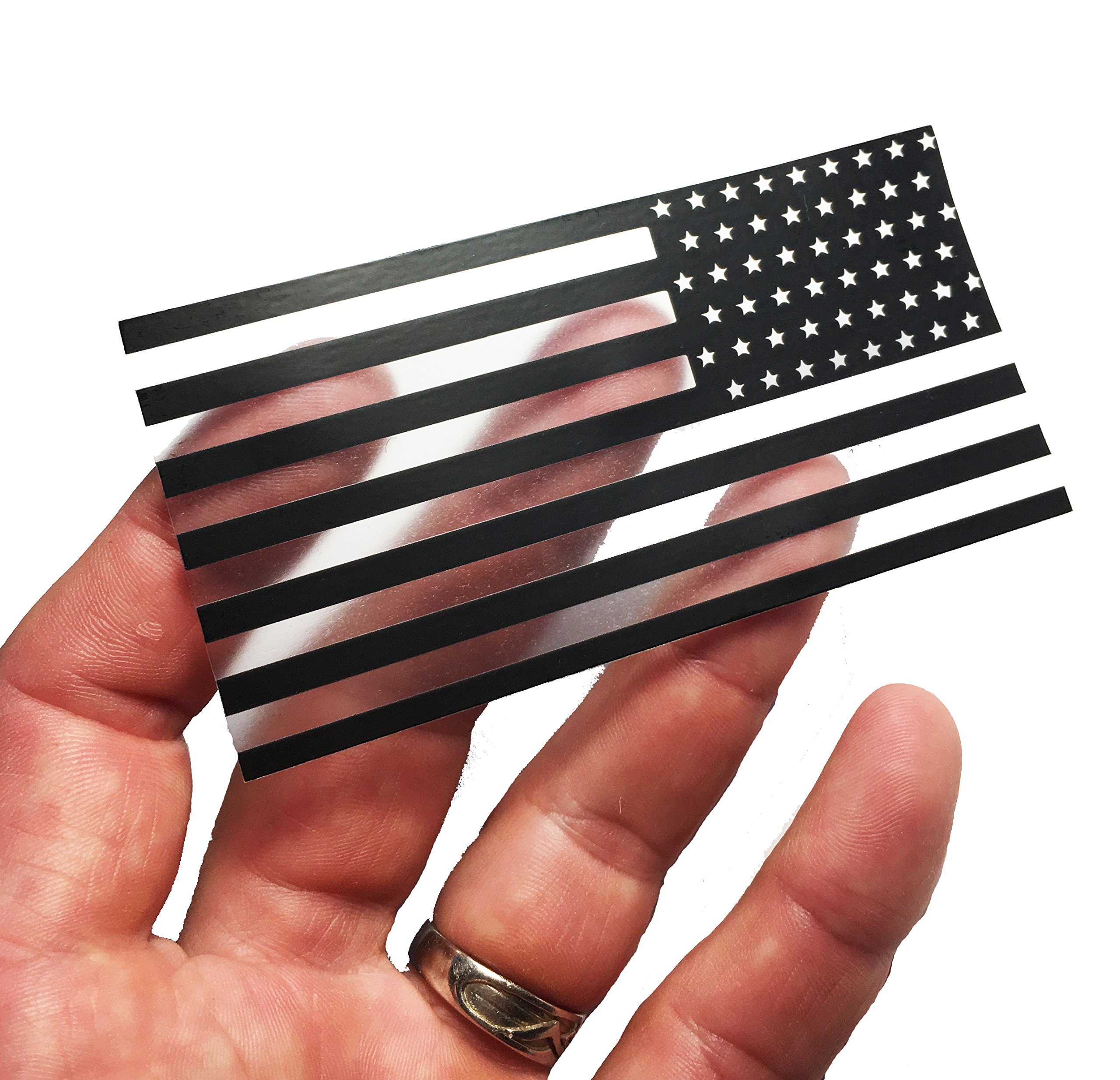シン透明Forward American Flag耐久性USA 3 Mビニールデカール2 \" x 4 \"