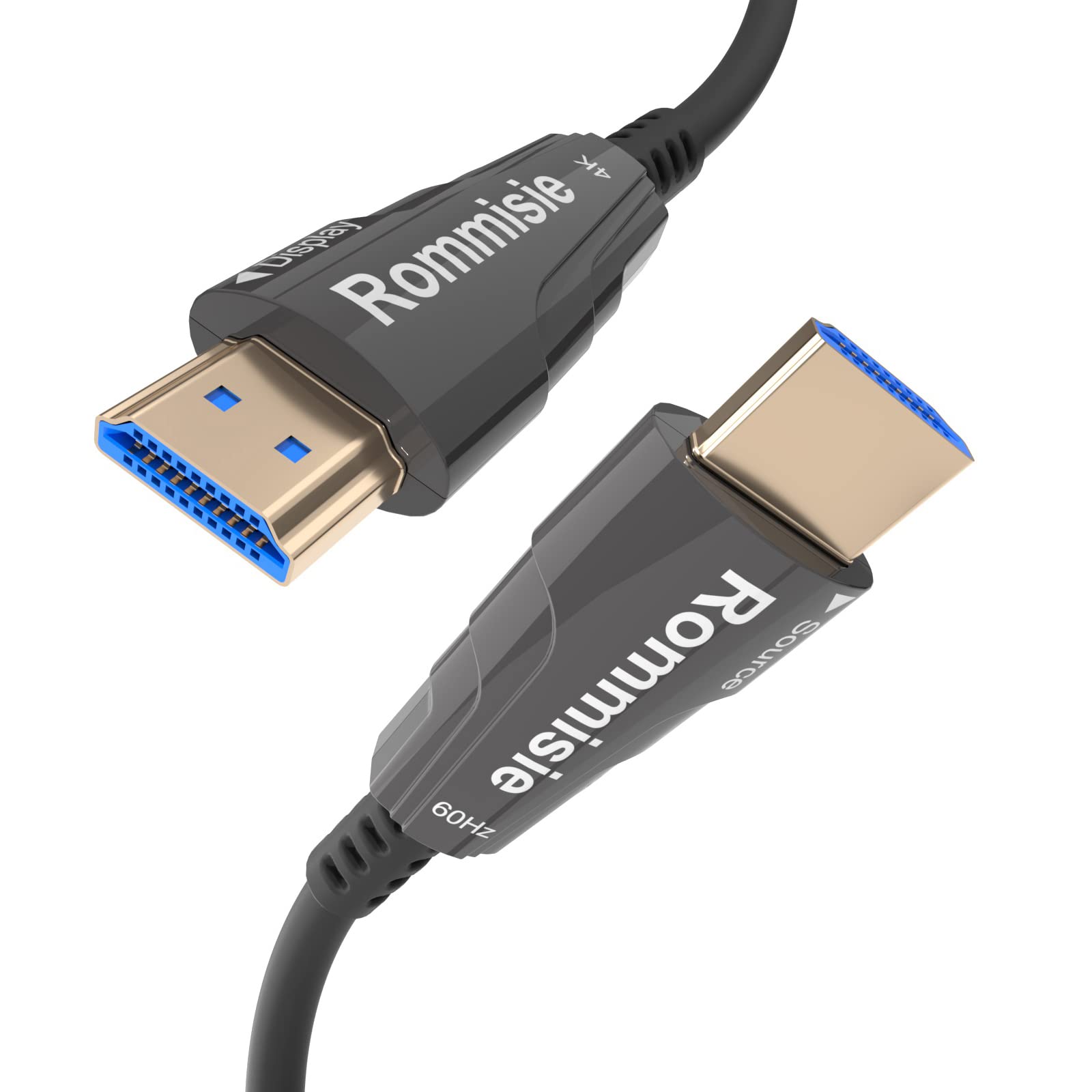 4K HDMIケーブル 200フィート 光ファイバー HDMI 2.0 18Gbps 4K@60Hz (4:4:4 HDR10 HDCP2.2 ARC CEC) ウルトラHD 一方向コード イーサネット オーディオリターン Xbox Oneモニター UHD TV PC PS4 PS3に対応｜明金万代