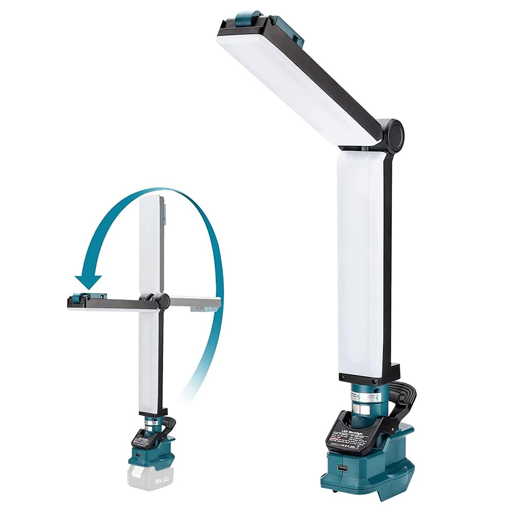 申し受ける式LED細工物ともし火14.4v/18vバッテリ相応うクリップオンライト 御役目灯 30W 2400LM 高明快さ 270°折り畳み能力のある ともし火頭顱は330°決定付ける回転させる能力のある アウトドア 難民キャンプ 暮夜工事 車の取りつくろう 非常用 T 停電相応う エクステリア・ガーデンファニチャー-花・ガーデン・DIY-ライト・イルミネーション