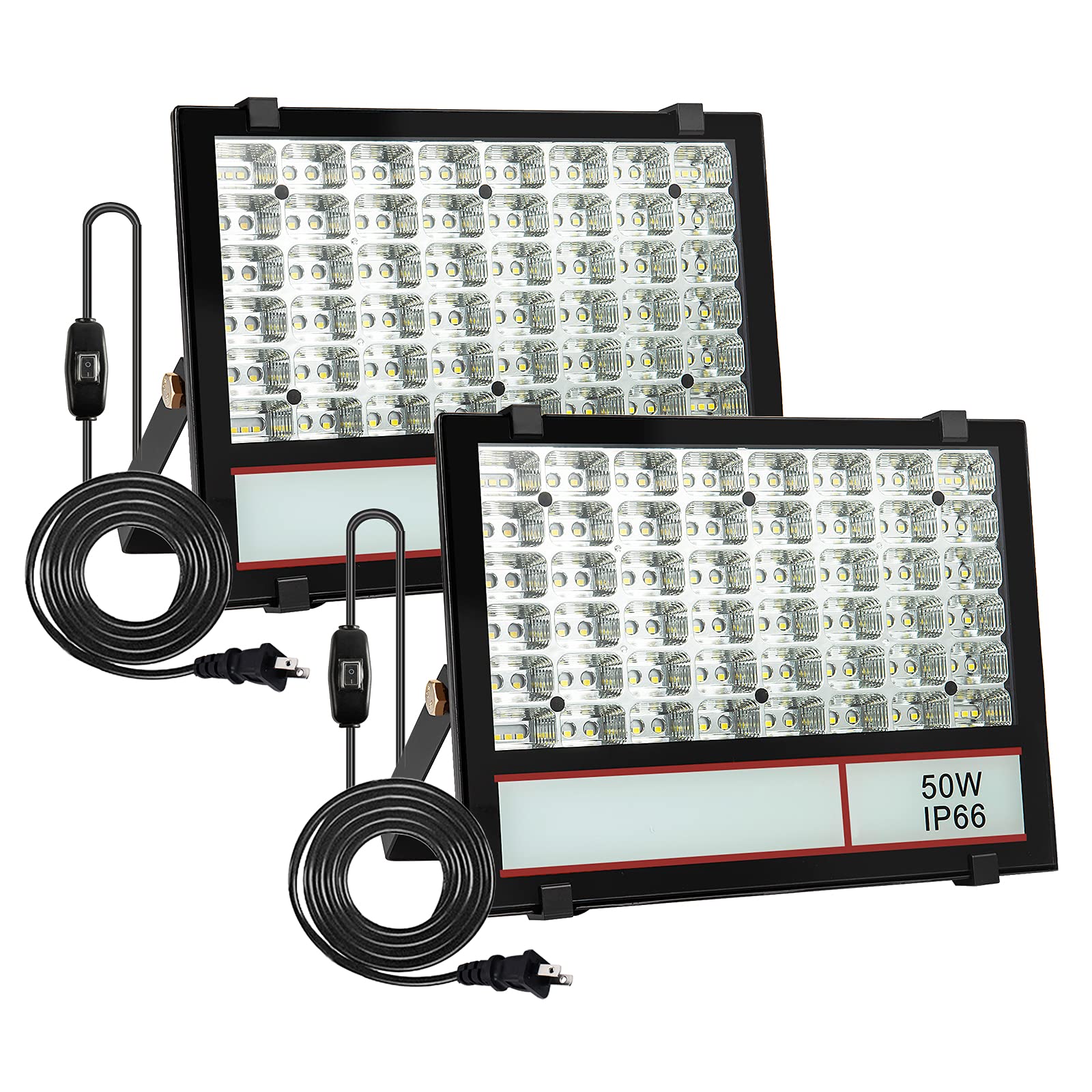 耐久 軽量 高輝度 10000LM 100W Led投光器 昼光色 作業率アップ 3mスイッチ付き電源コード 広角照明 防水性IP66 防犯灯 駐車場灯 街灯 現場作業 倉庫 ガレージ BBQ用 屋外作業 LEDフラッドライト 9,394円