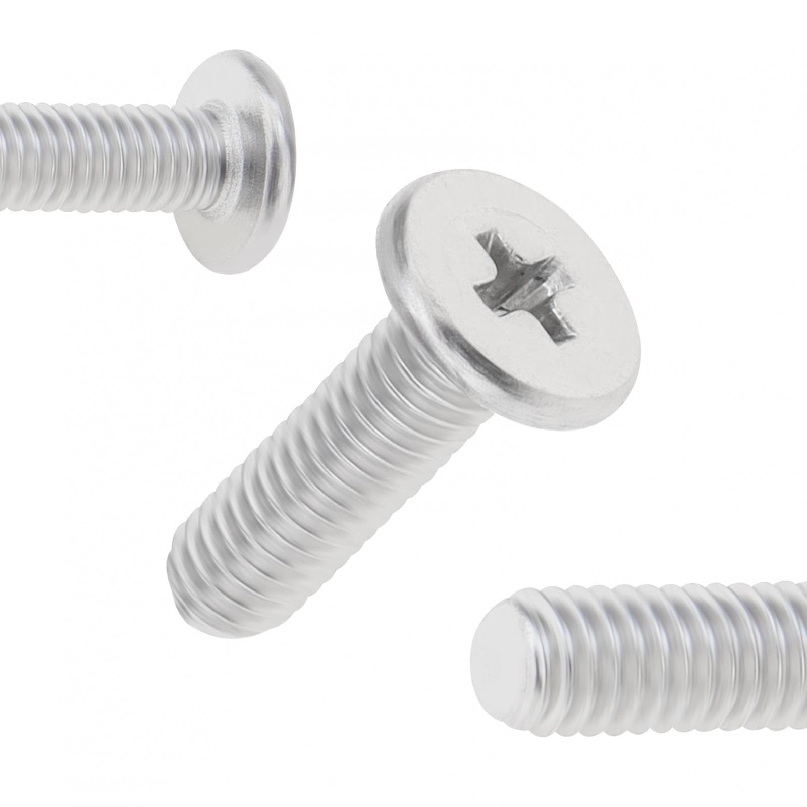 ネジ M3 50個入り 304ステンレス鋼 機械ねじ 0.5 x 10mm 平頭ネジ 耐久性・防錆性 家具組立・機械修理に最適