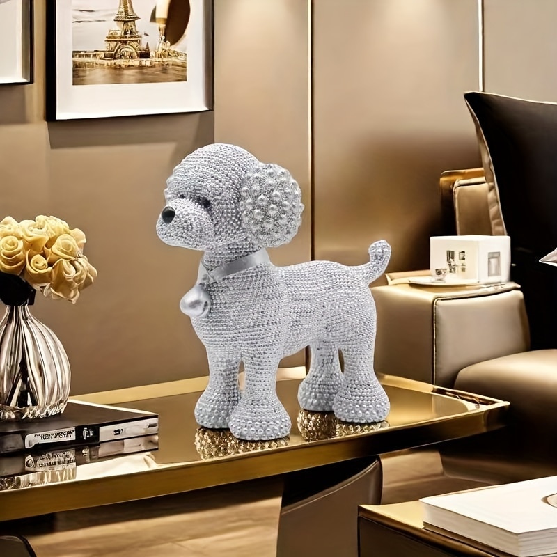 楽天市場】ヴィンテージ フィギュア プードル 犬 白 金彩 メーカー不明