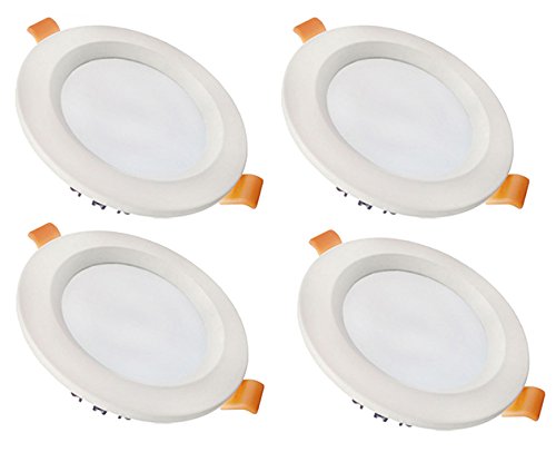 4個入 12W 5.6in LED 打ち倒すともし火 埋め込み 超高明快さ 1100ルーメン(100Wマーキュリー灯入り代わり) 穴径110粍 4000K昼白いこと 85-265V バス発着場 工業プラント 屋内照明装置 上昇限度照明装置 (4000K, 12W) その他-インテリア・寝具・収納